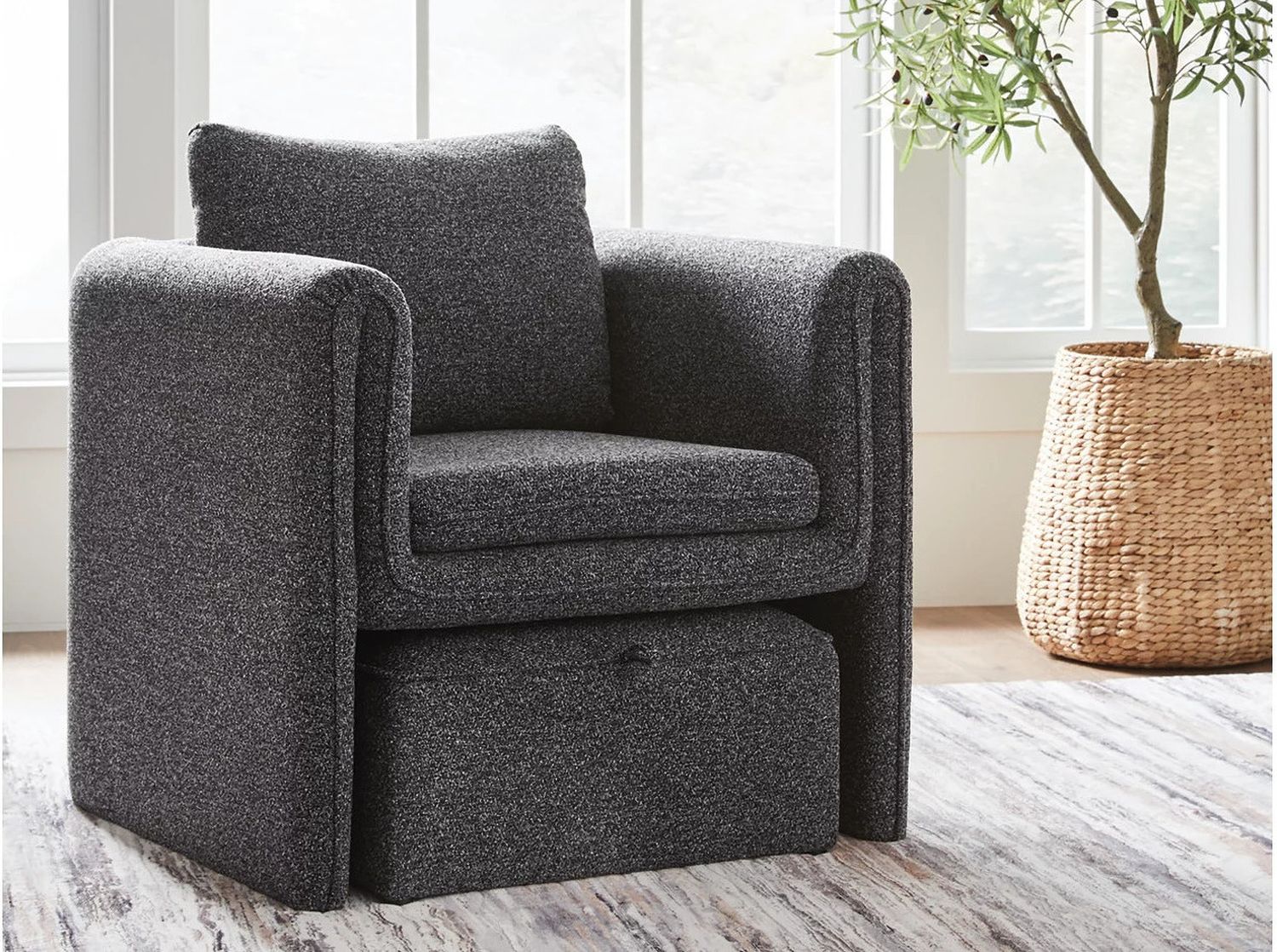 Vreni Accent Chair In Charcoal and Black A3000754