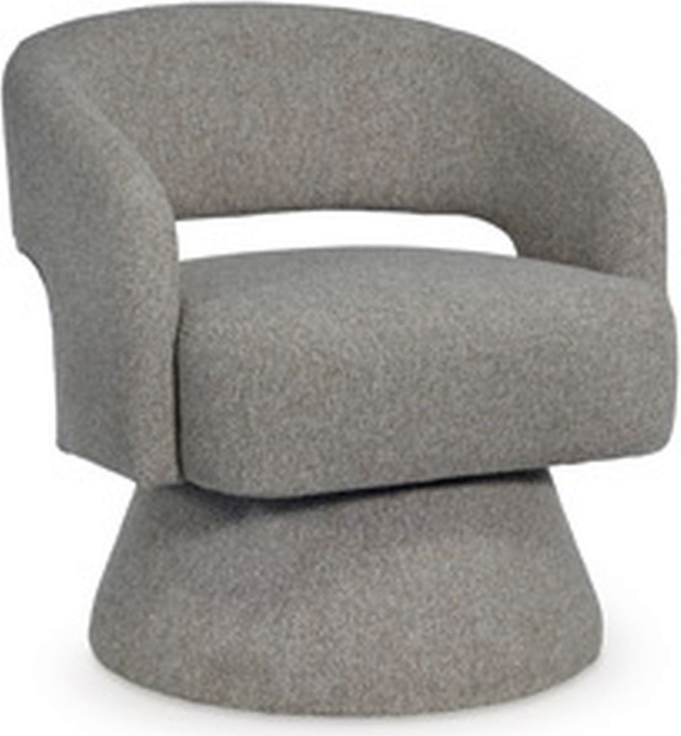 Nashkins Swivel Accent Chair In Pebble A3000757