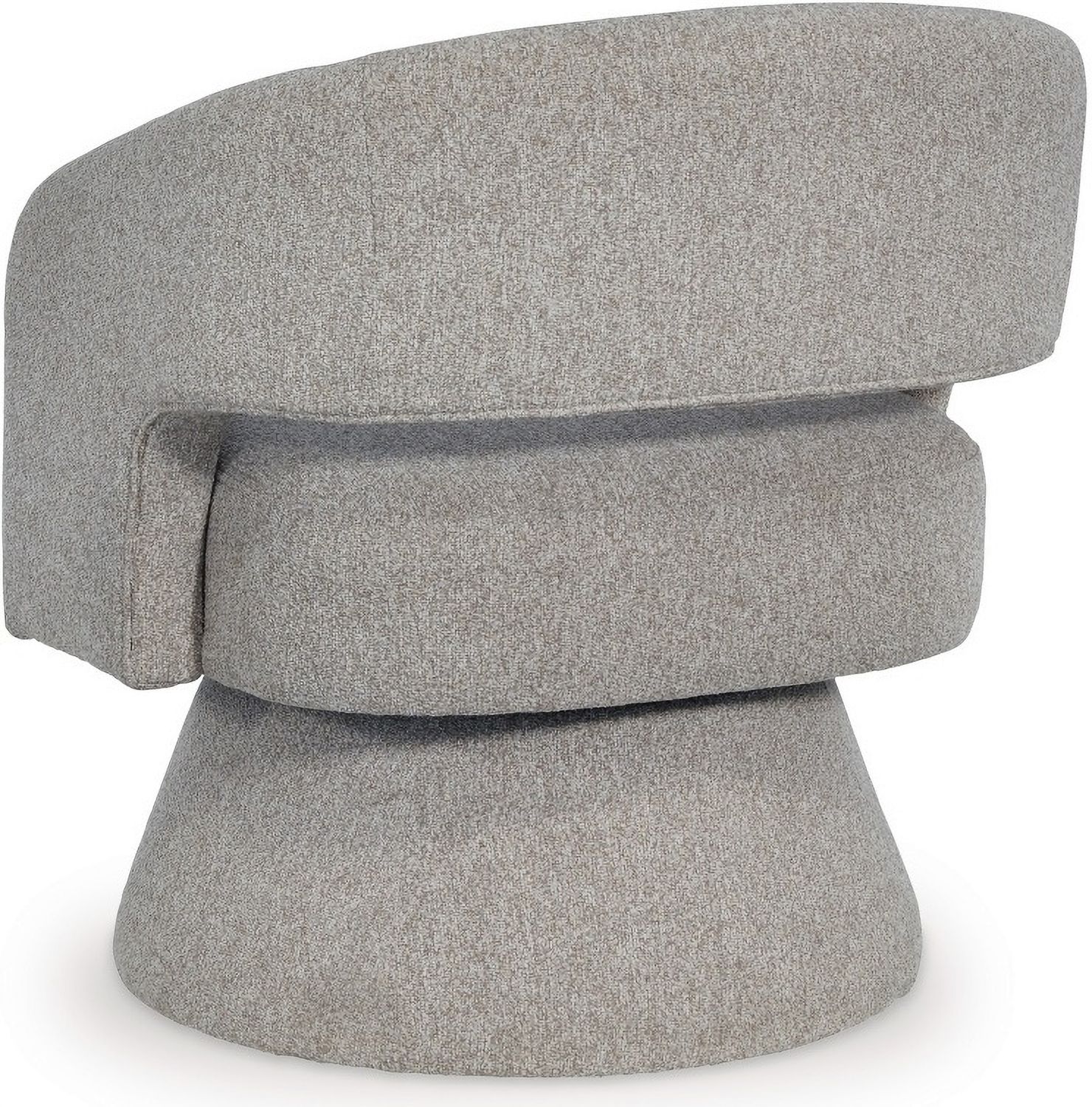 Nashkins Swivel Accent Chair In Pebble A3000757