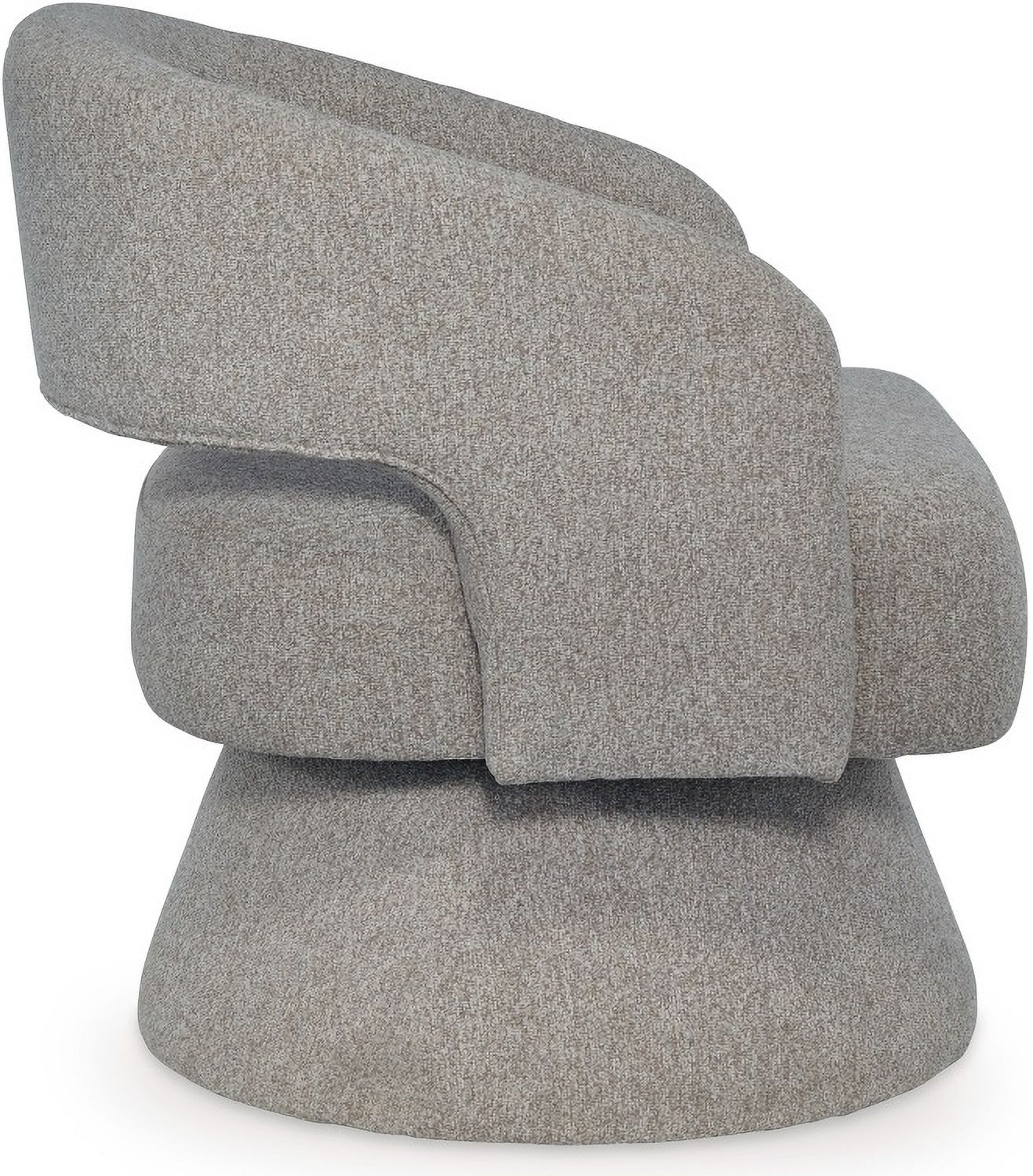 Nashkins Swivel Accent Chair In Pebble A3000757