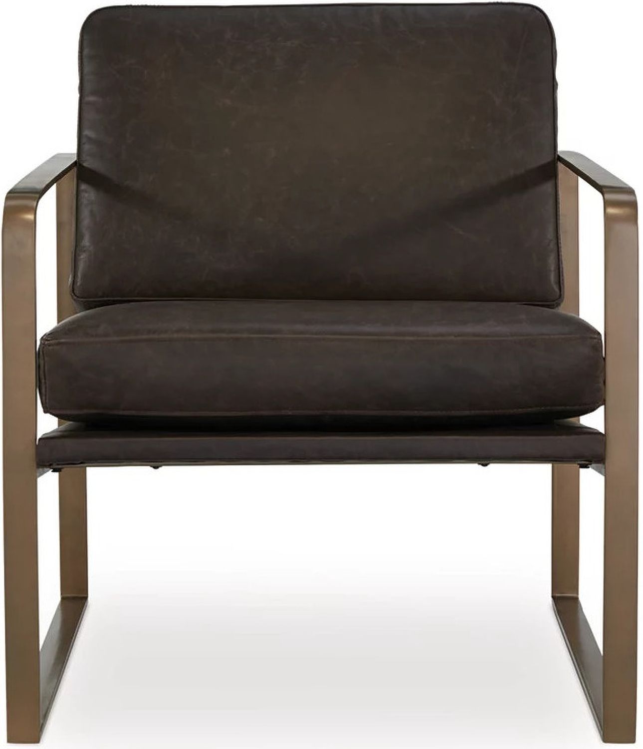 Bradett Accent Chair In Dark Brown and Gold A3000763