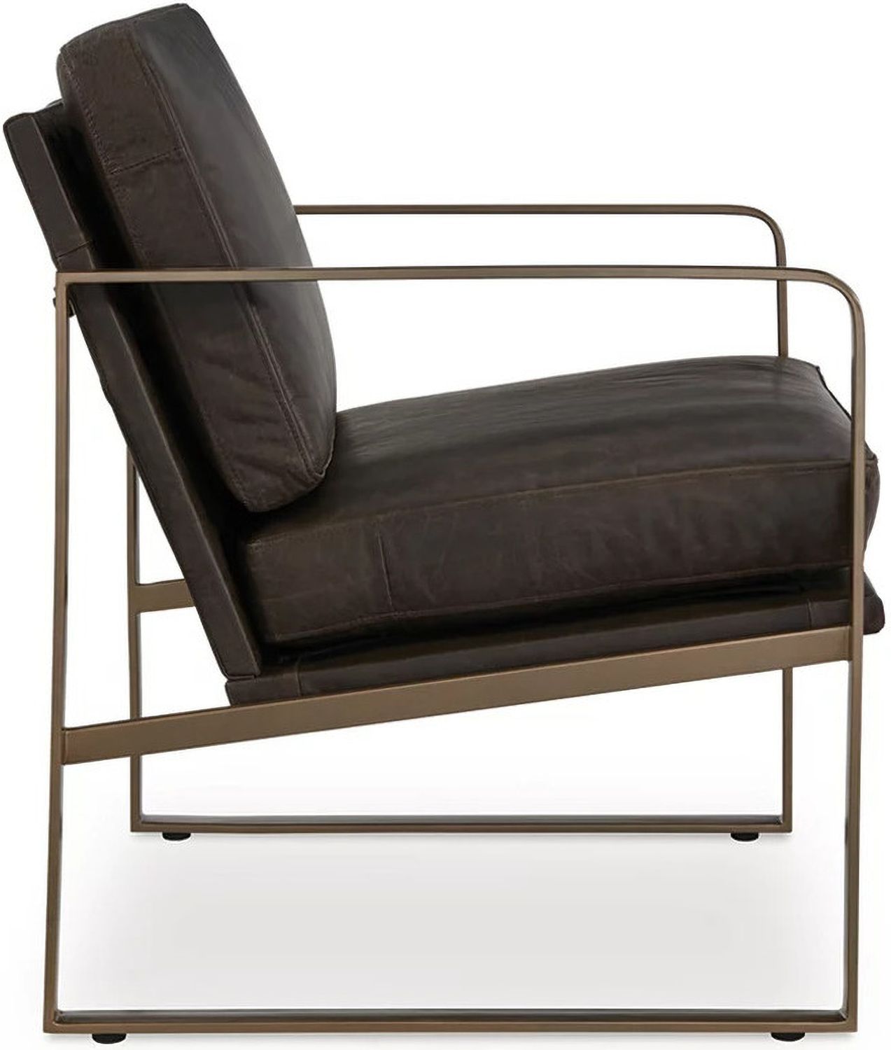 Bradett Accent Chair In Dark Brown and Gold A3000763