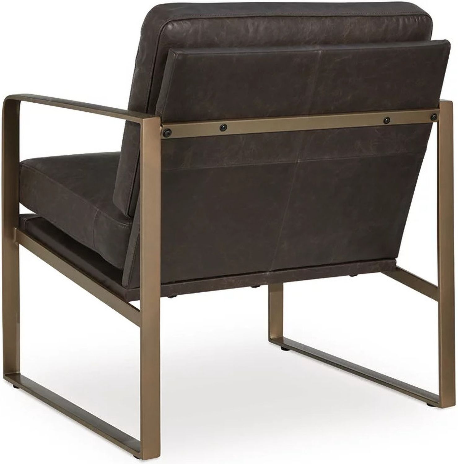 Bradett Accent Chair In Dark Brown and Gold A3000763