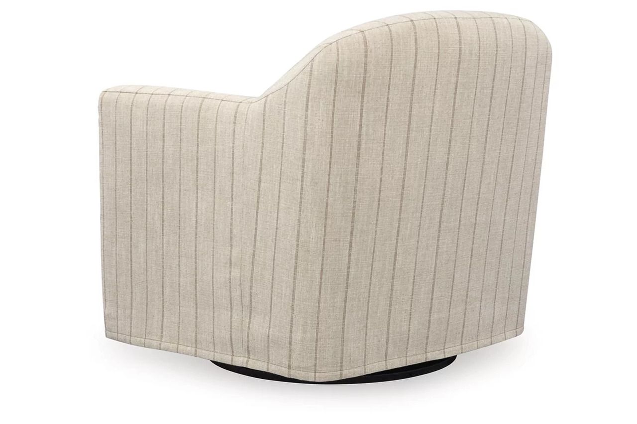 Valwick Swivel Accent Chair In Cream and Brown A3000817