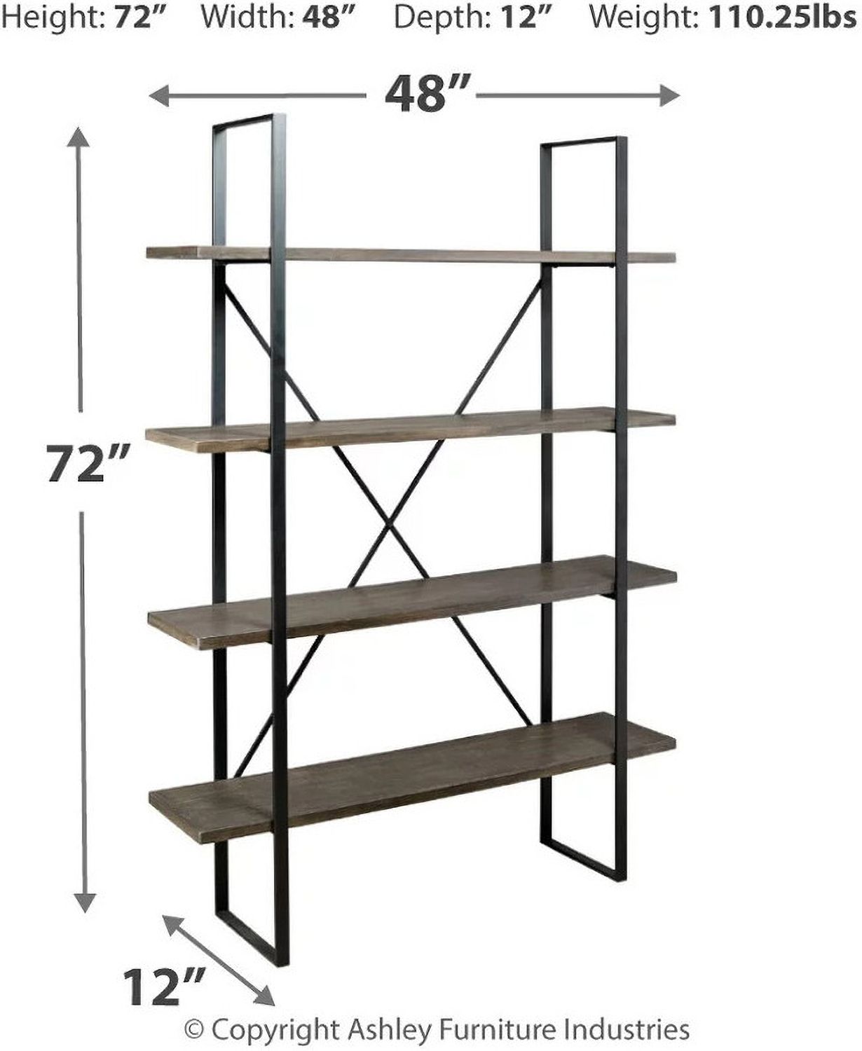 Gilesgrove Gray Bookcase A4000017