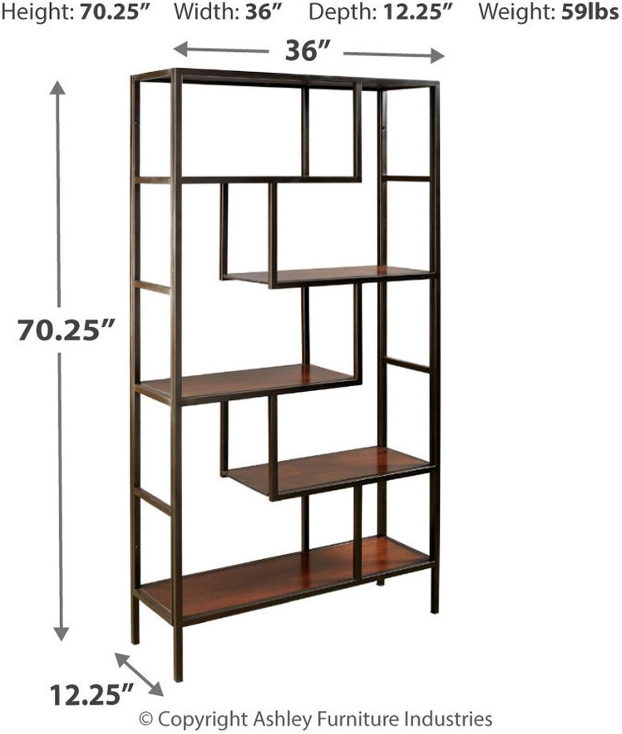 Frankwell Brown and Black Bookcase A4000021