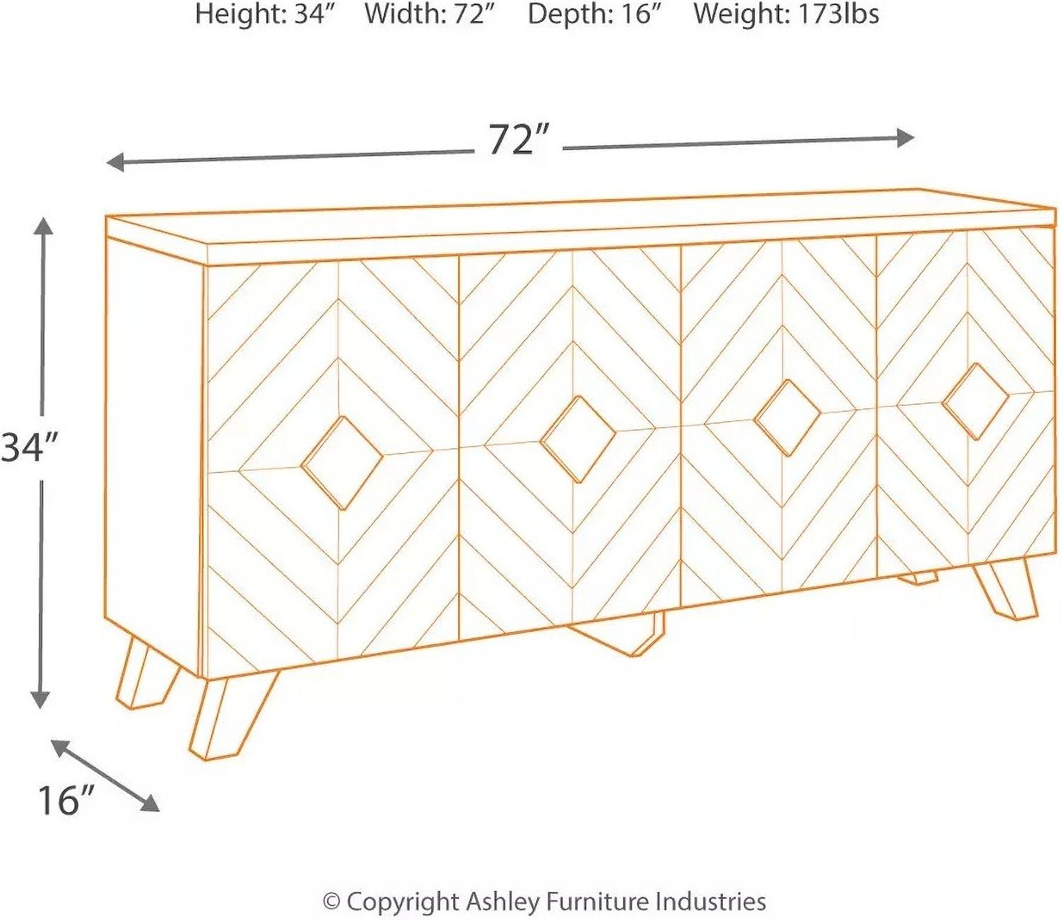 Robin Ridge Two Tone Brown Large Door Accent Cabinet A4000031