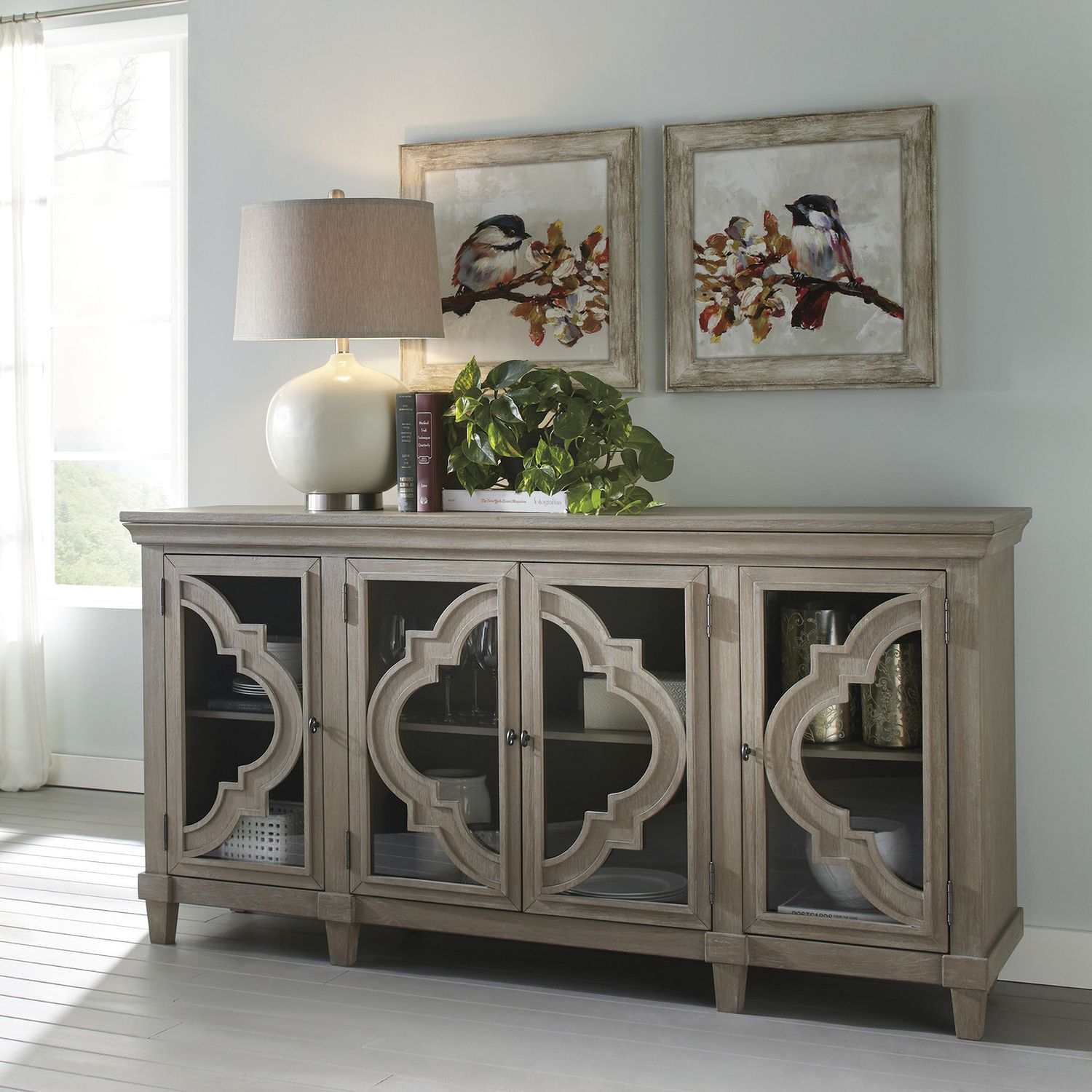 Fossil Ridge Gray Door Accent Cabinet A4000037