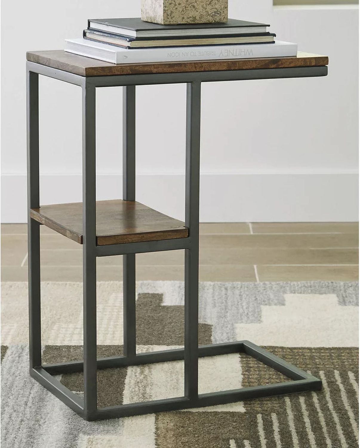 Forestmin Natural and Black Accent Table A4000049