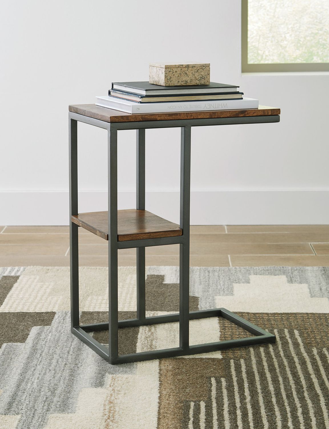 Forestmin Natural and Black Accent Table A4000049