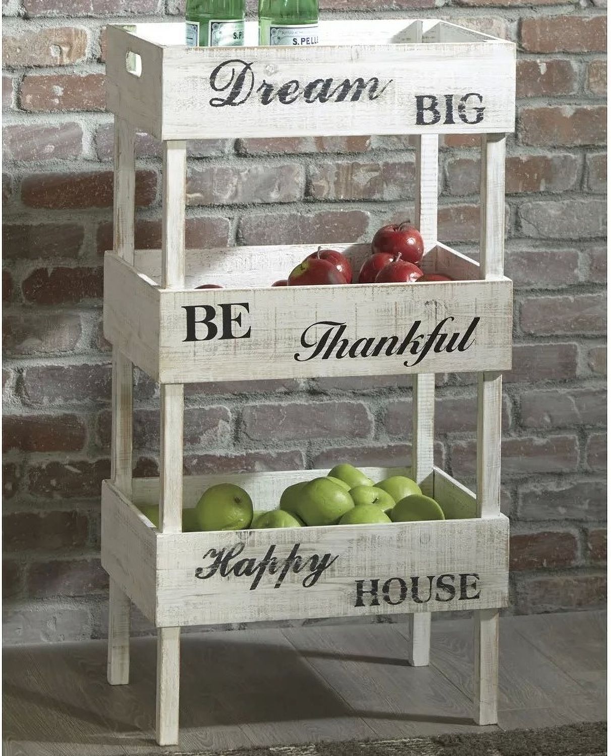 Yulton Antique White Storage Shelf A4000091