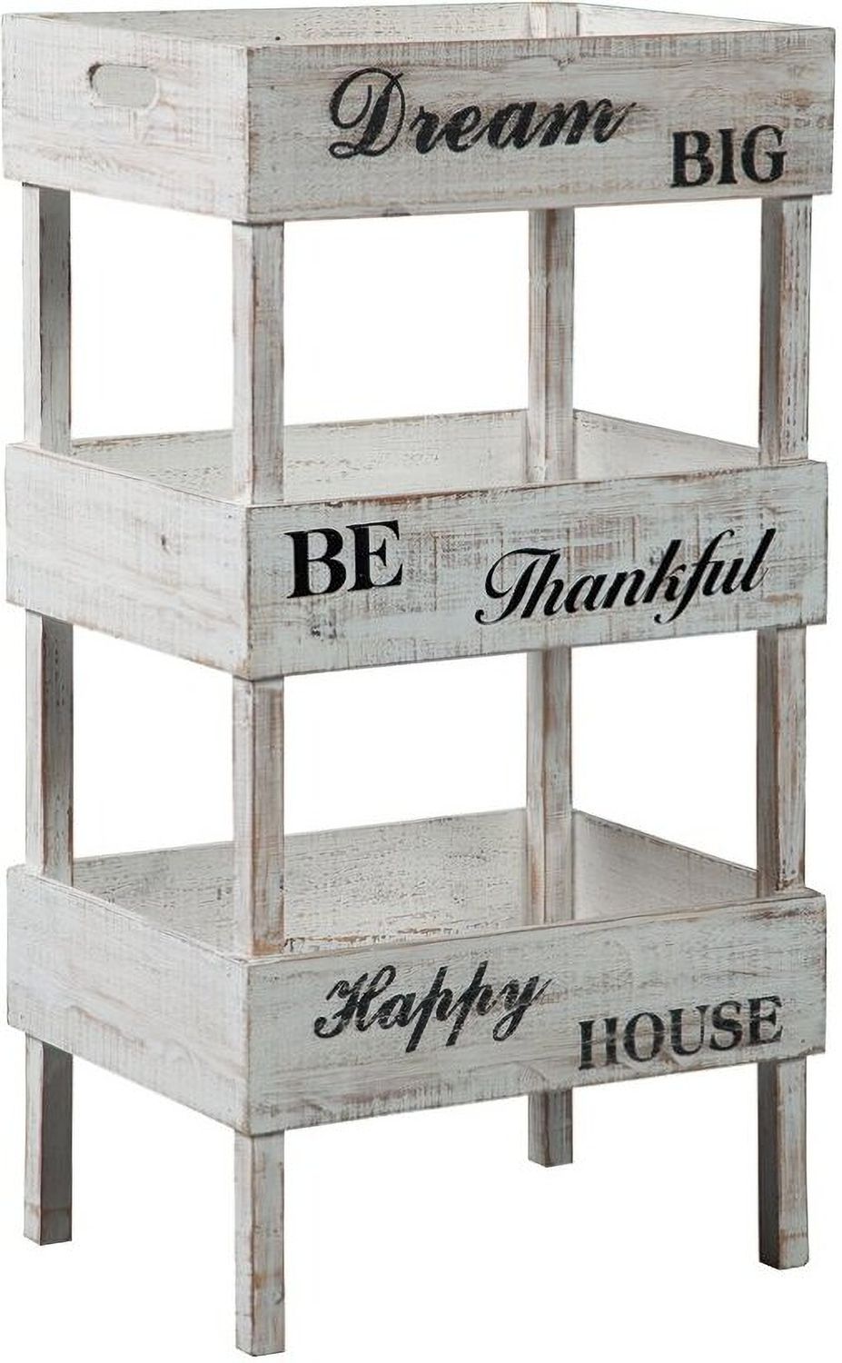 Yulton Antique White Storage Shelf A4000091