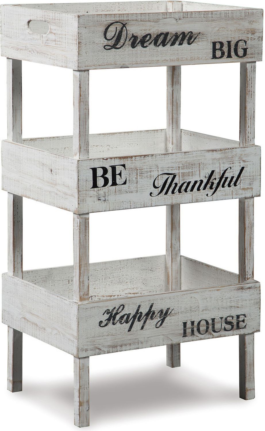 Yulton Antique White Storage Shelf A4000091