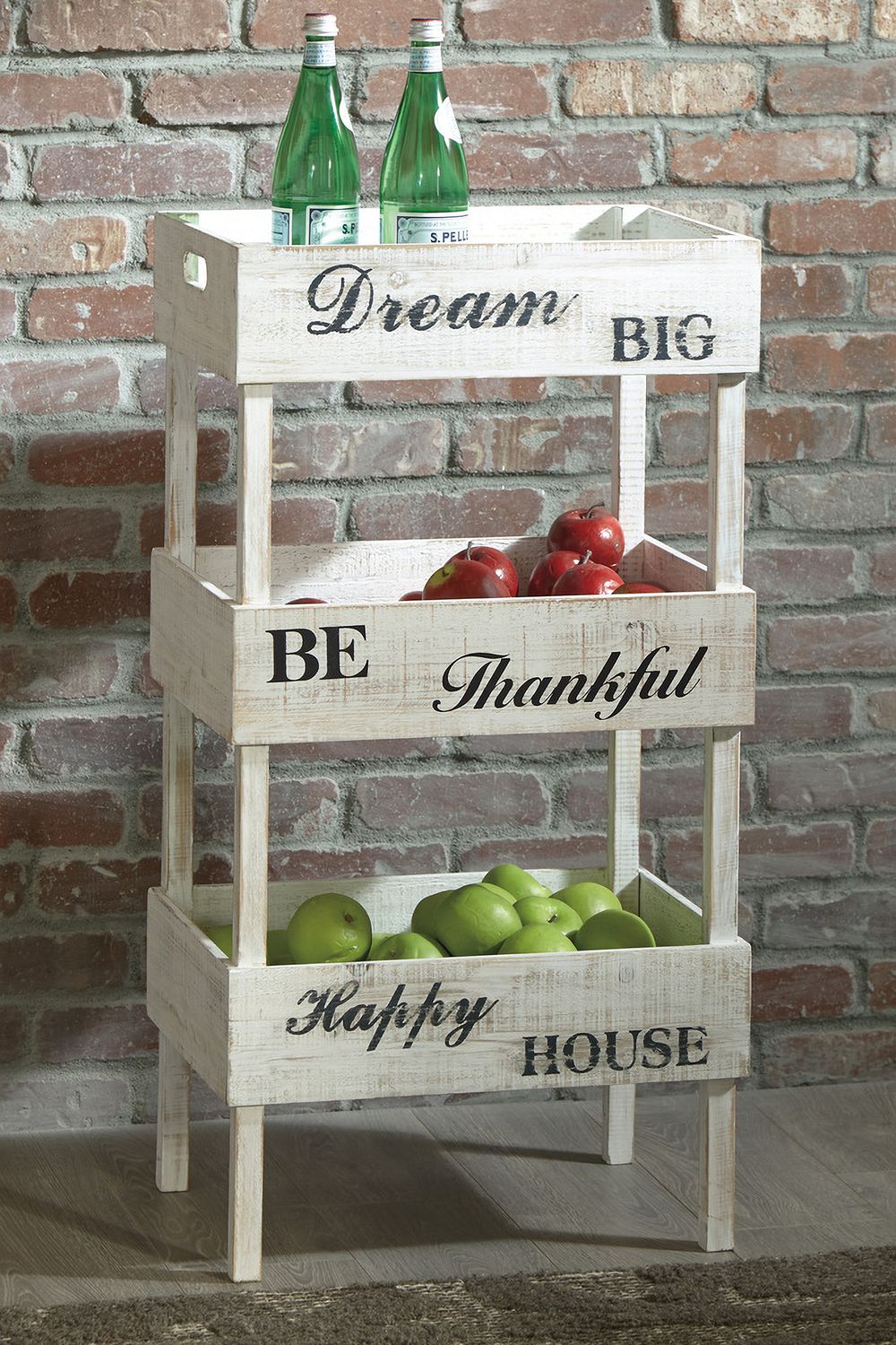 Yulton Antique White Storage Shelf A4000091