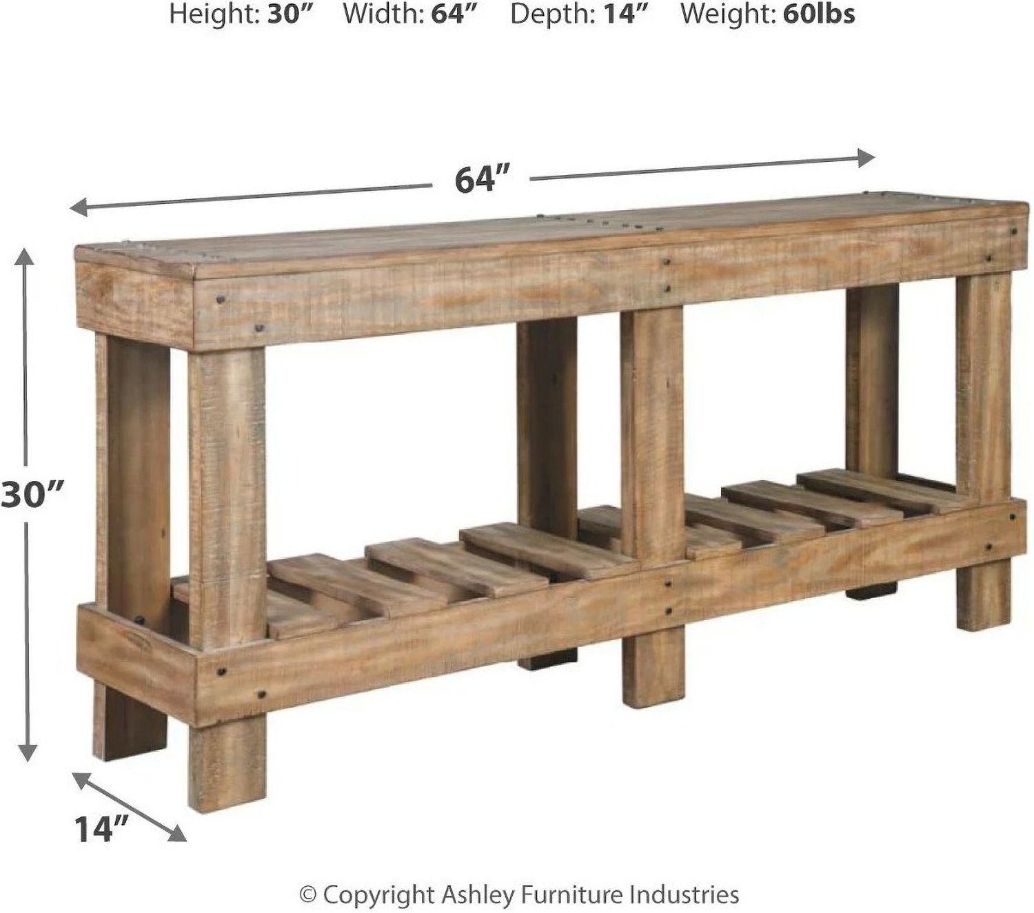 Susandeer Brown Sofa Table A4000219