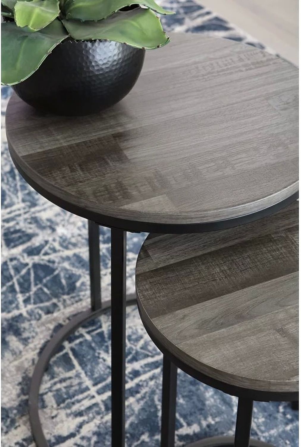 Briarsboro Black and Gray Accent Table Set of 2 A4000231