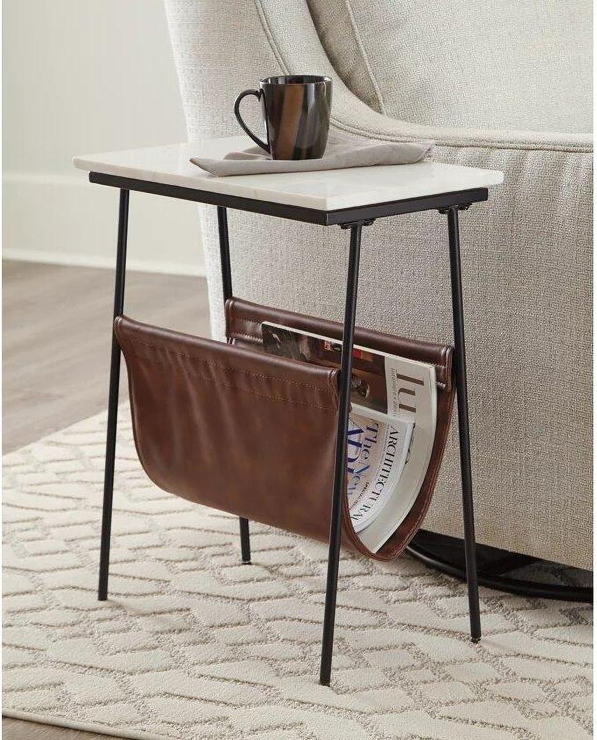 Etanbury Brown And Black Accent Table A4000254