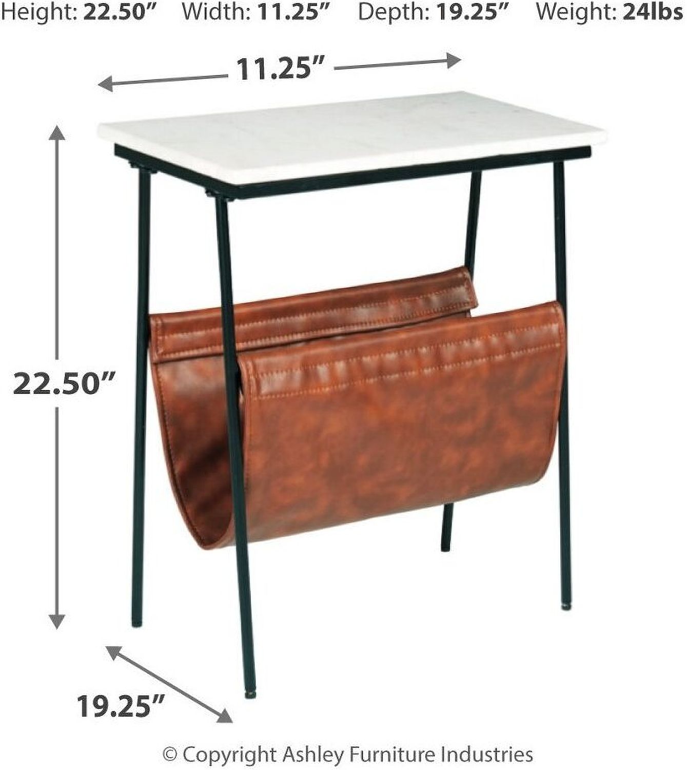 Etanbury Brown And Black Accent Table A4000254
