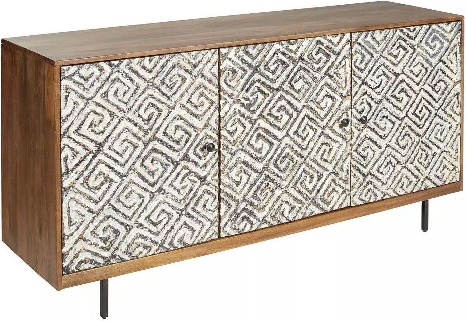 Kerrings Brown And Black Accent Cabinet A4000258