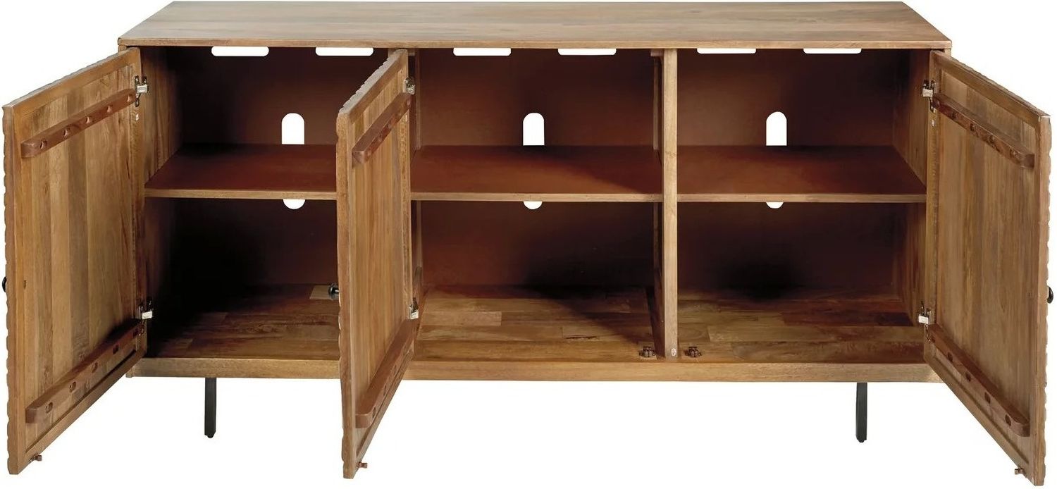 Kerrings Brown And Black Accent Cabinet A4000258