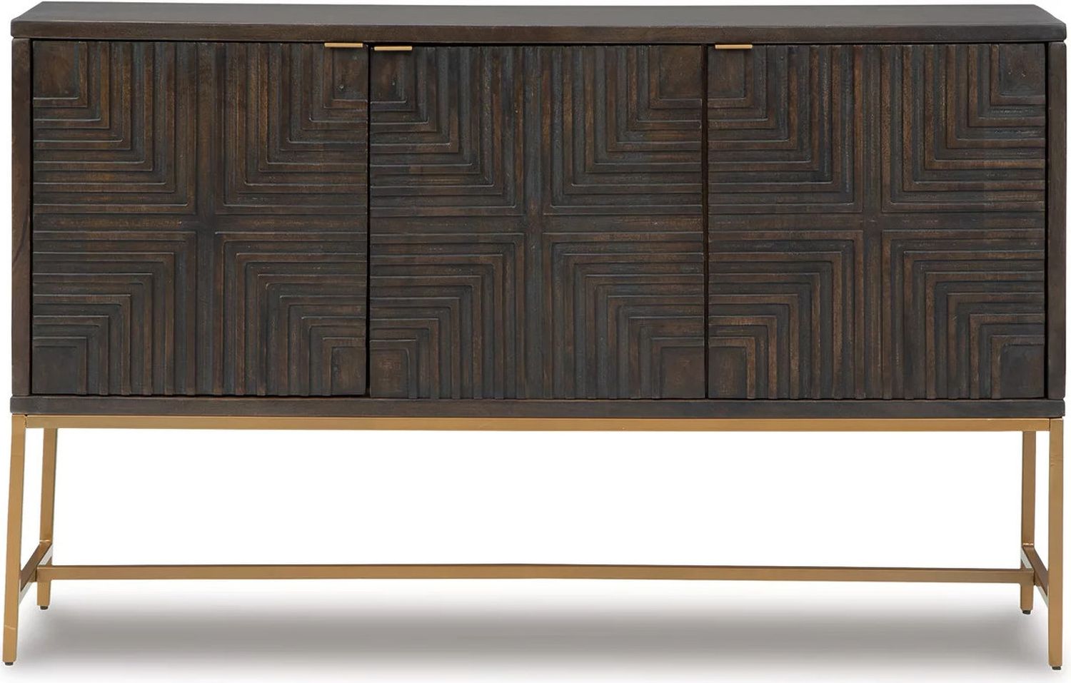 Elimore Brown/Gold Finish Accent Cabinet A4000316