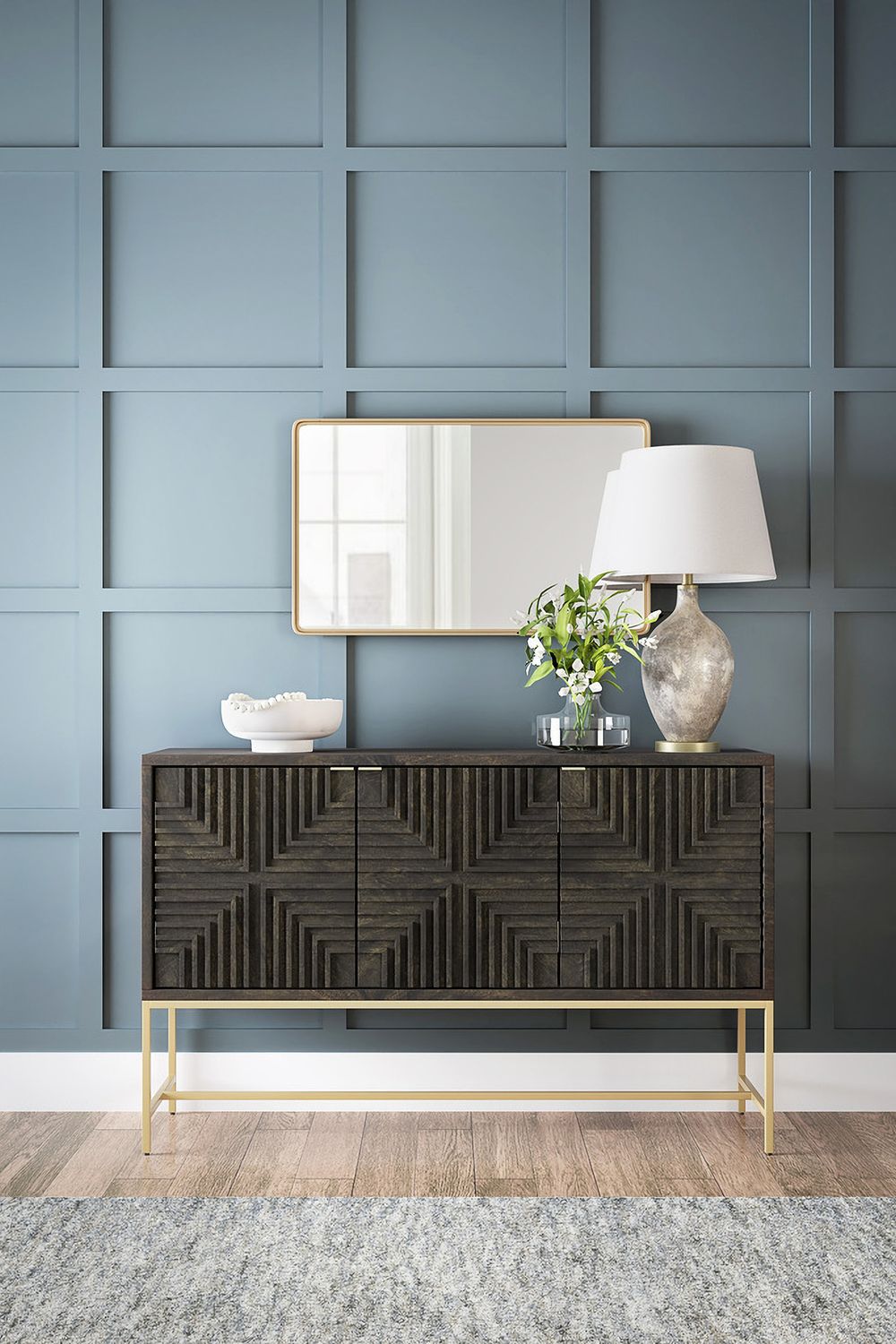 Elimore Brown/Gold Finish Accent Cabinet A4000316