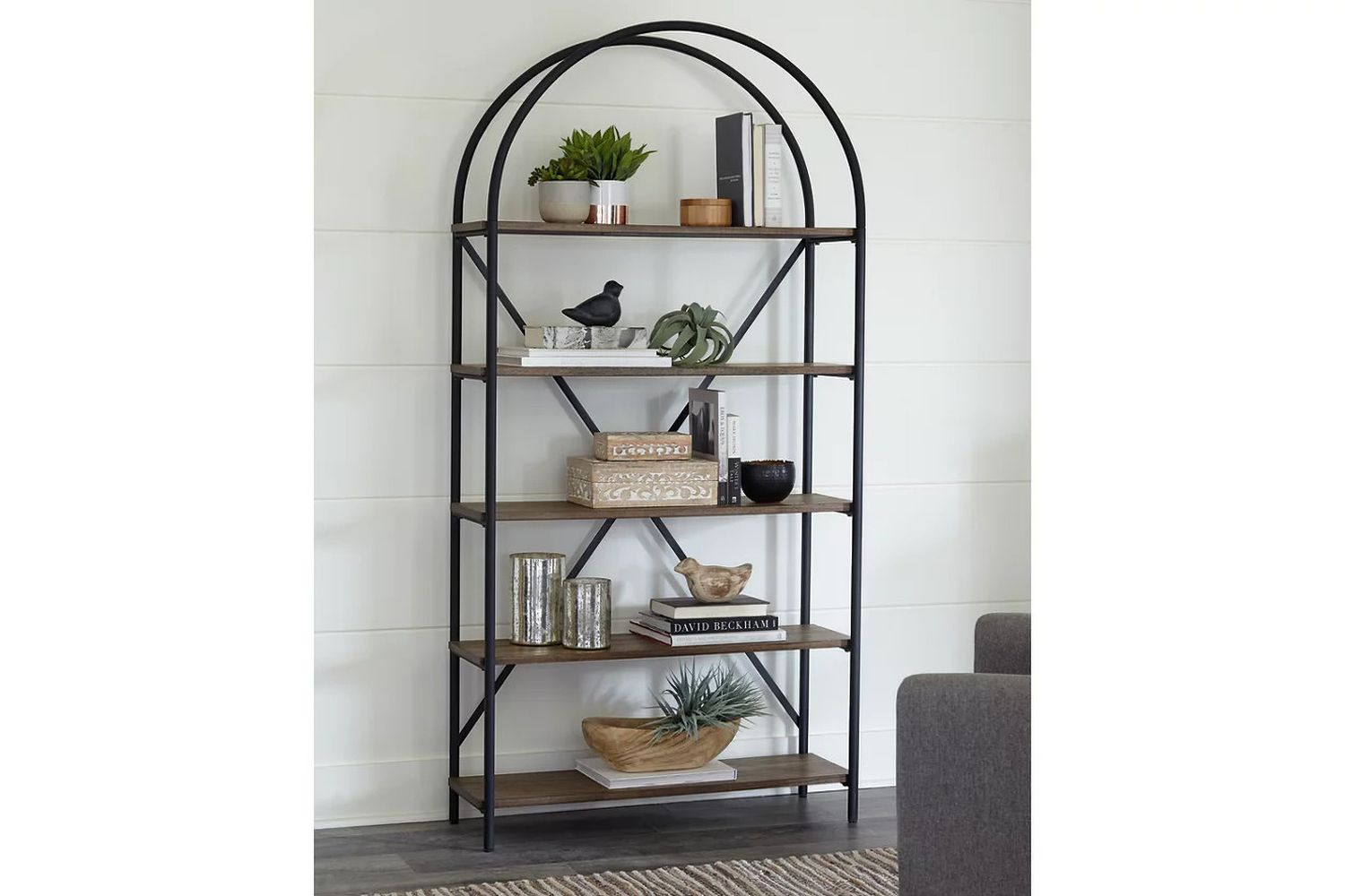 Galtbury Brown/Black Bookcase A4000325