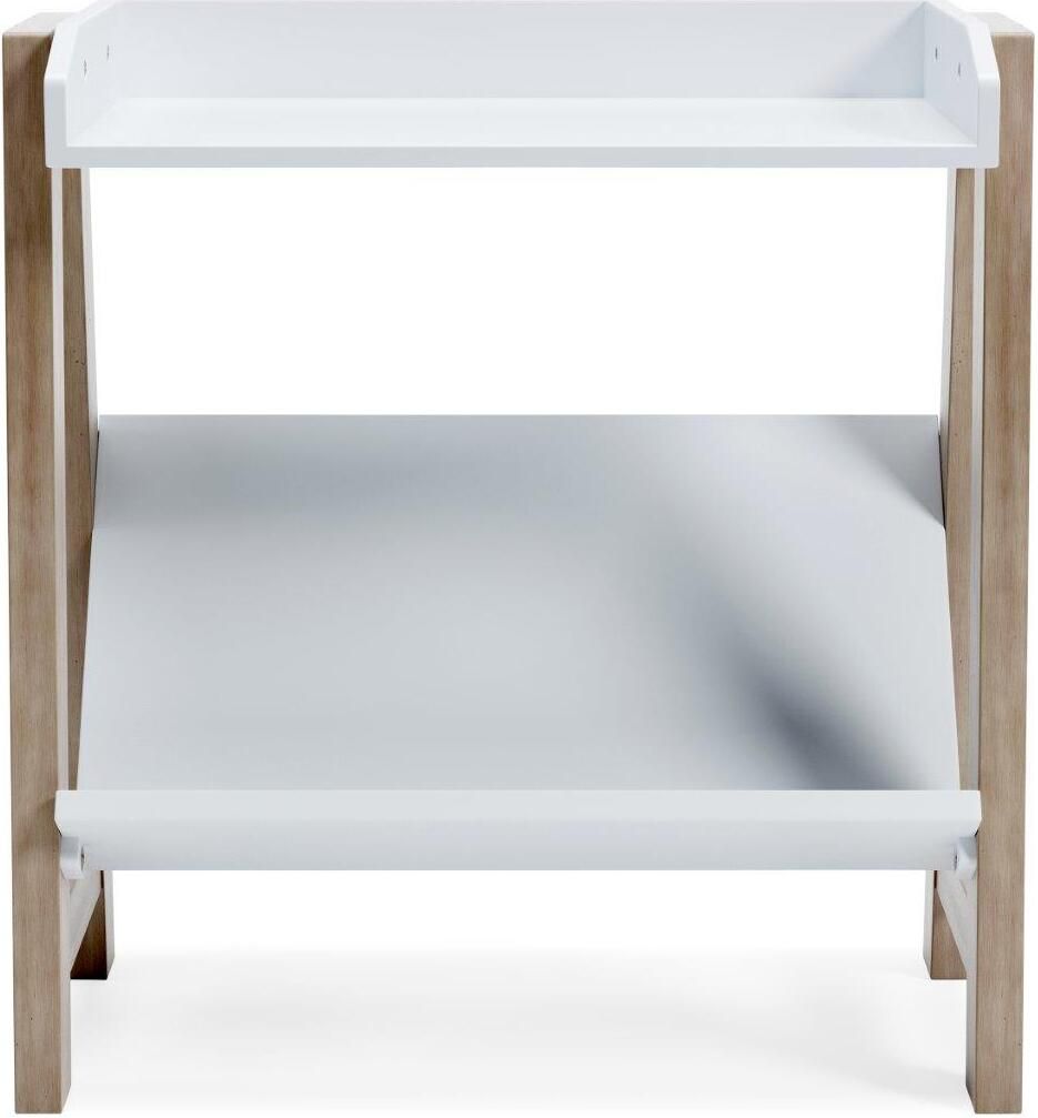 Blariden White and Tan Small Bookcase A4000361