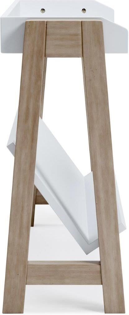 Blariden White and Tan Small Bookcase A4000361