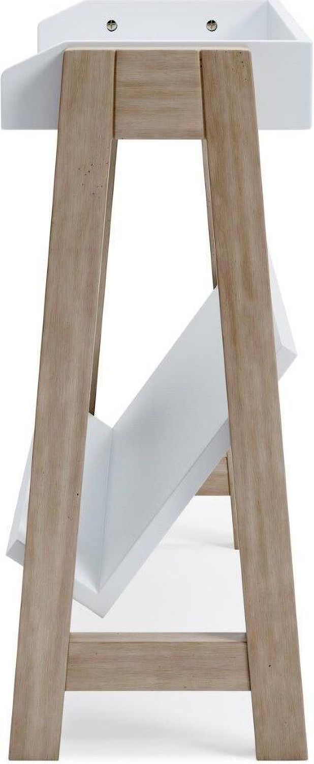 Blariden White and Tan Small Bookcase A4000361