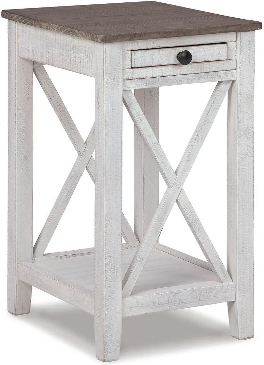Adalane White/Gray Accent Table A4000374