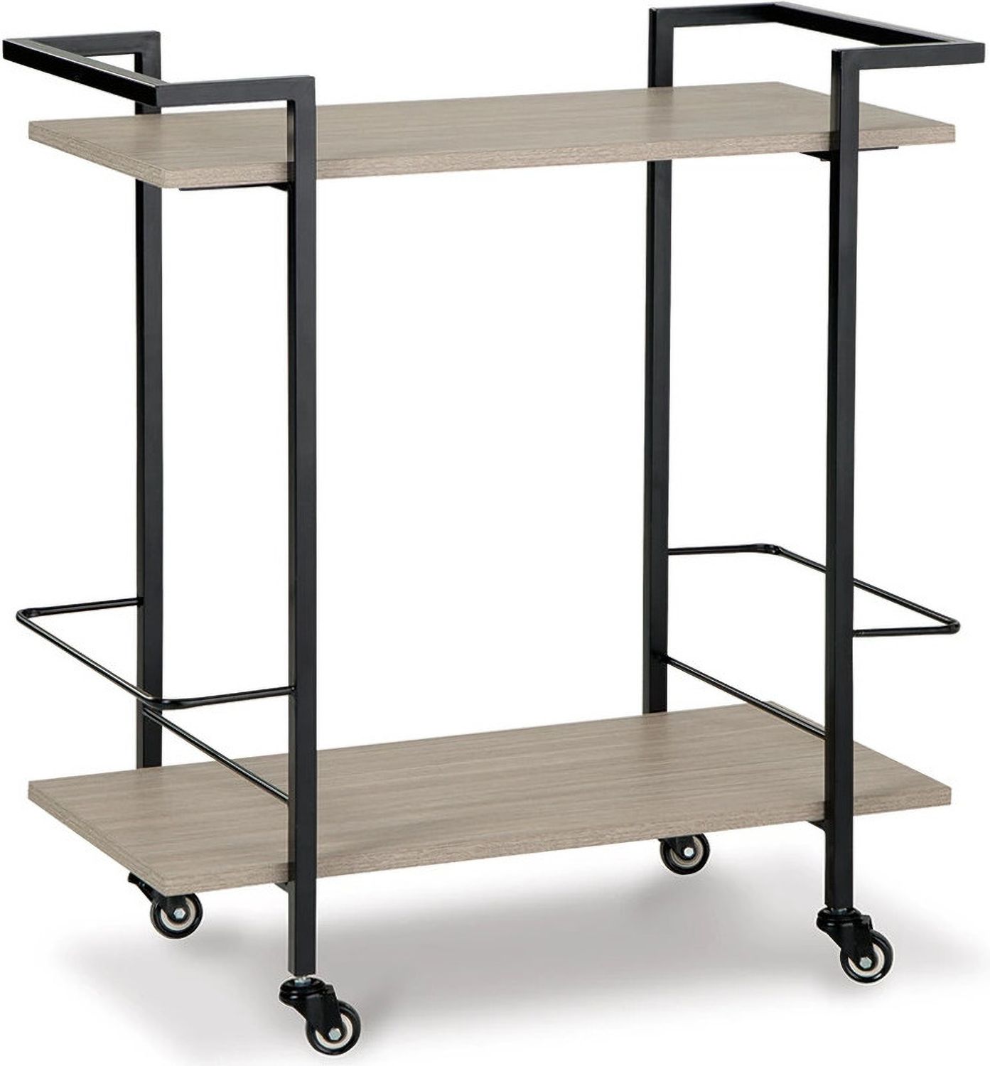 Waylowe Brown And Black Bar Cart A4000389