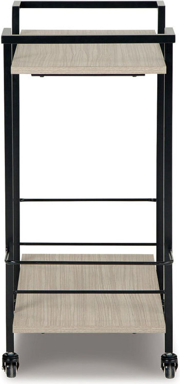 Waylowe Brown And Black Bar Cart A4000389