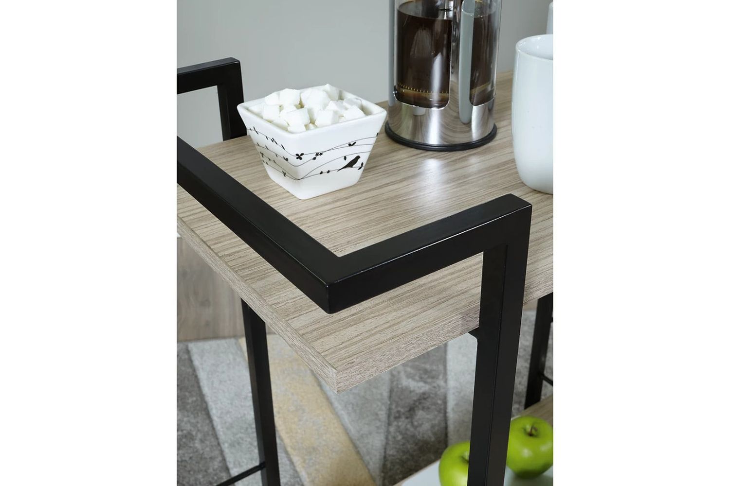Waylowe Brown And Black Bar Cart A4000389