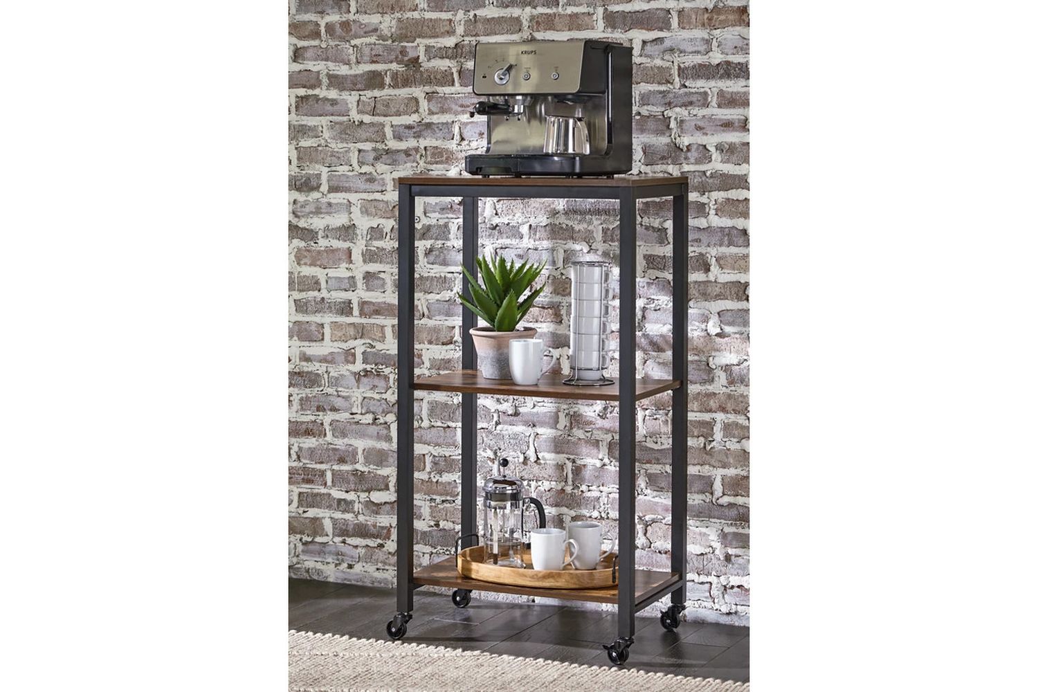 Bevinfield Brown And Black Bar Cart A4000394