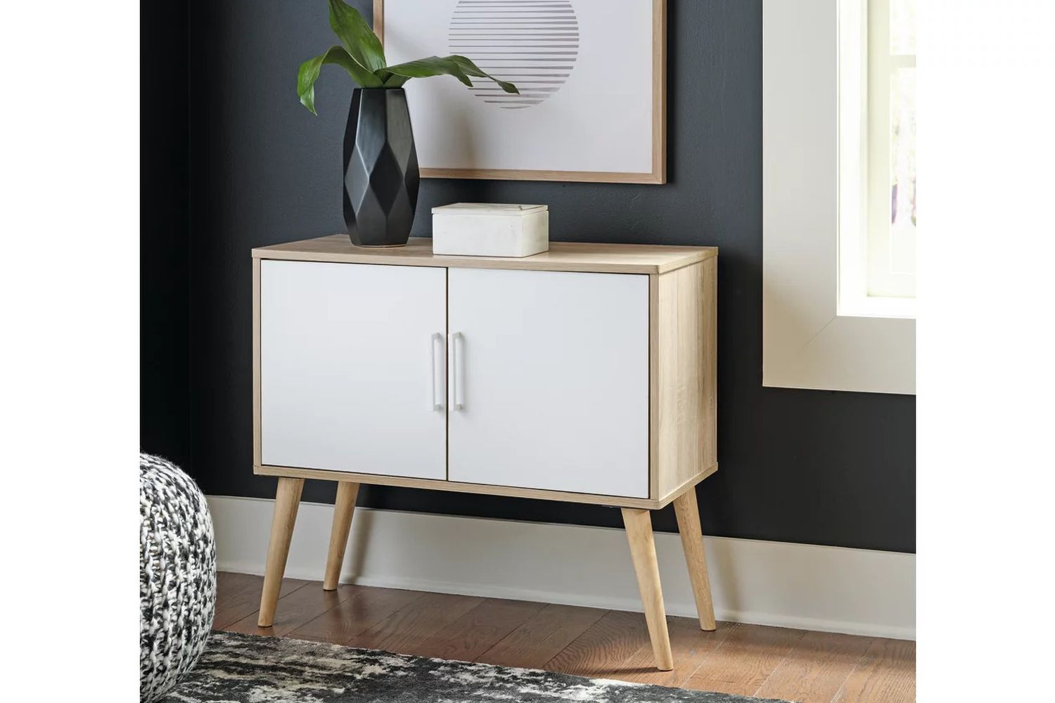 Orinfield Natural And White Accent Cabinet A4000396