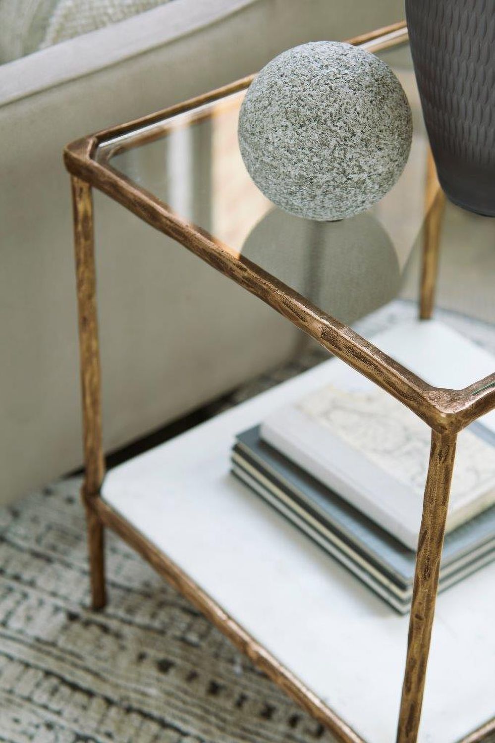 Ryandale Antique Brass Accent Table A4000442