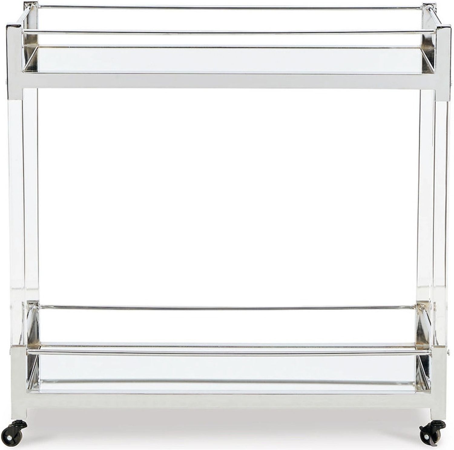 Chaseton Clear And Silver Bar Cart A4000501