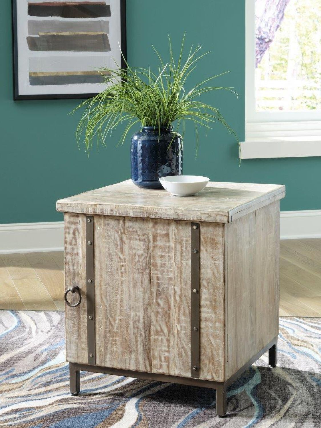 Laddford Whitewash 1 Door Accent Cabinet A4000506