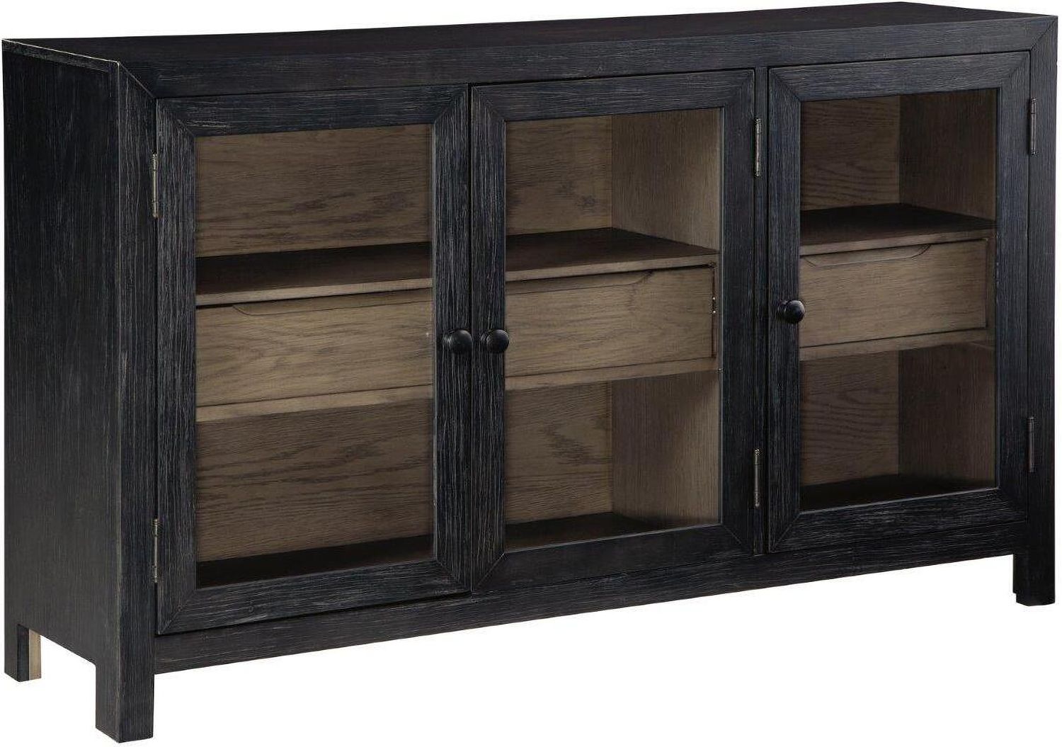 Lenston Black And Gray Short Accent Cabinet A4000508