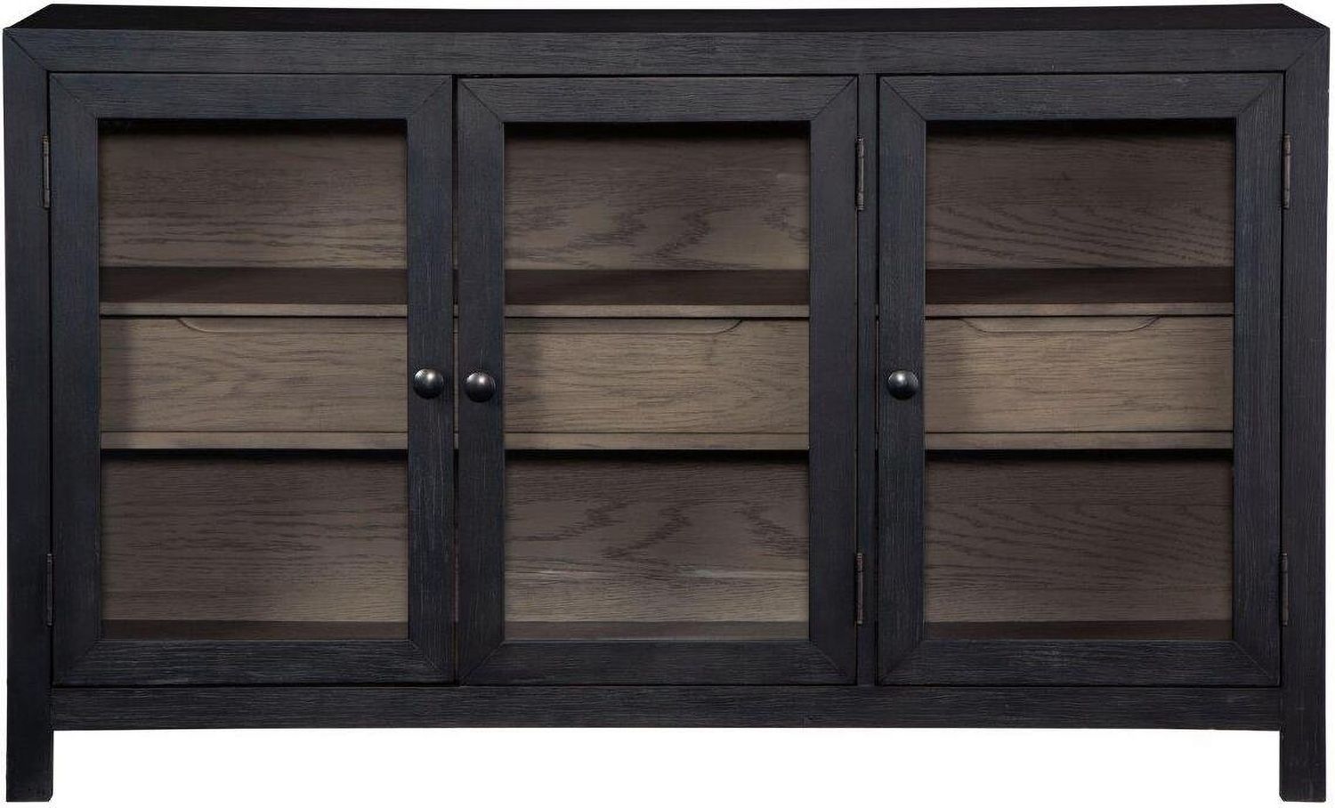 Lenston Black And Gray Short Accent Cabinet A4000508