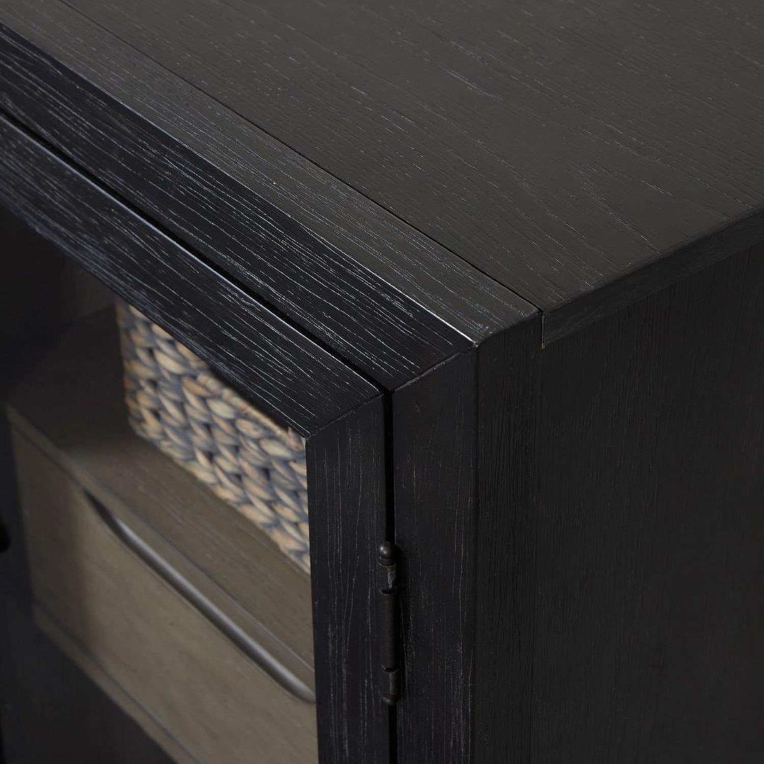 Lenston Black And Gray Short Accent Cabinet A4000508