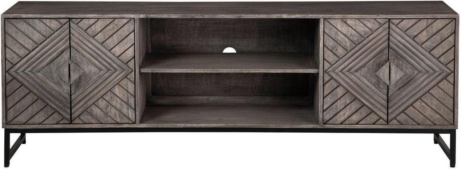Treybrook Distressed Gray 71 Inch Accent Cabinet A4000512