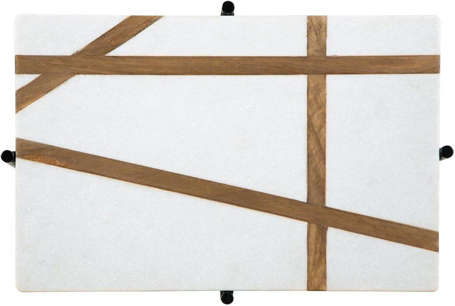 Braxmore White And Light Brown Accent Table A4000525