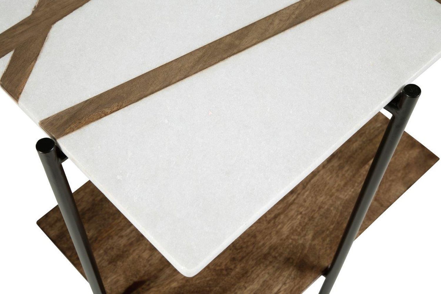 Braxmore White And Light Brown Accent Table A4000525