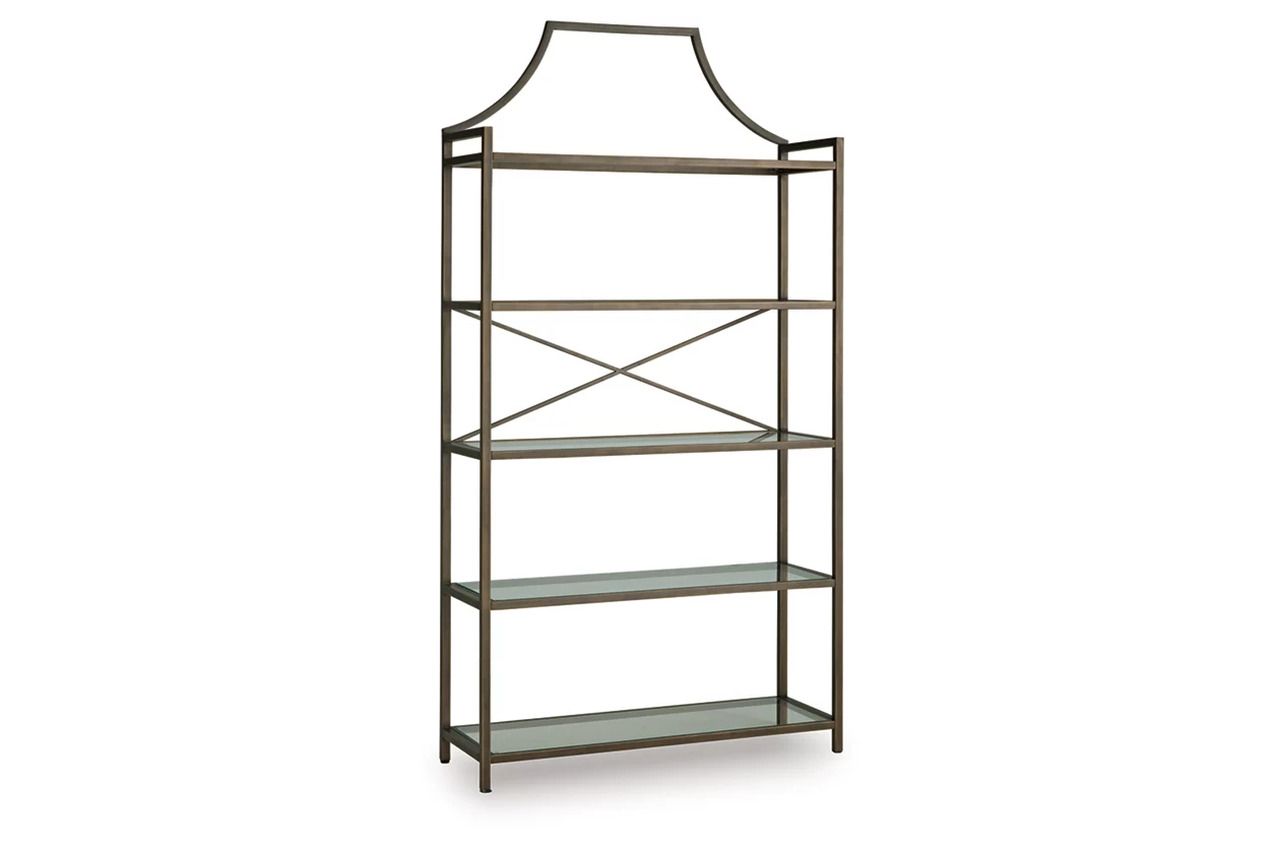 Bernonly 72 Inch Bookcase In Antique Bronze A4000556