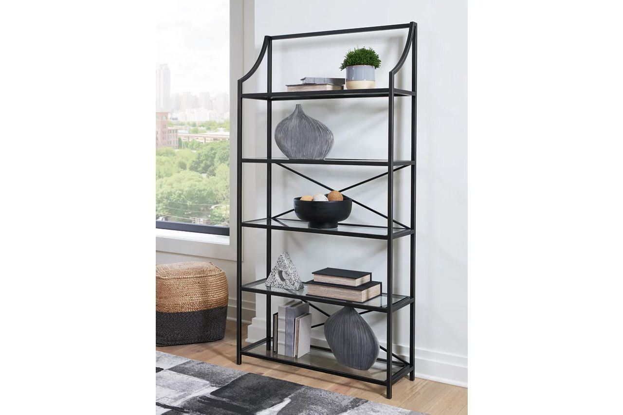 Dakerwell 72 Inch Bookcase In Antique Black A4000557