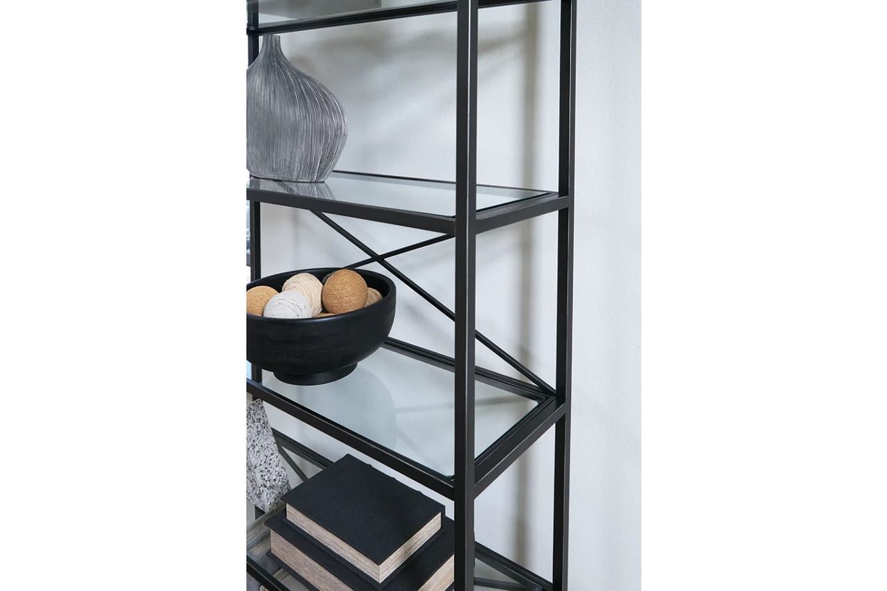 Dakerwell 72 Inch Bookcase In Antique Black A4000557