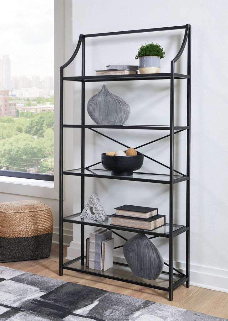 Dakerwell 72 Inch Bookcase In Antique Black A4000557