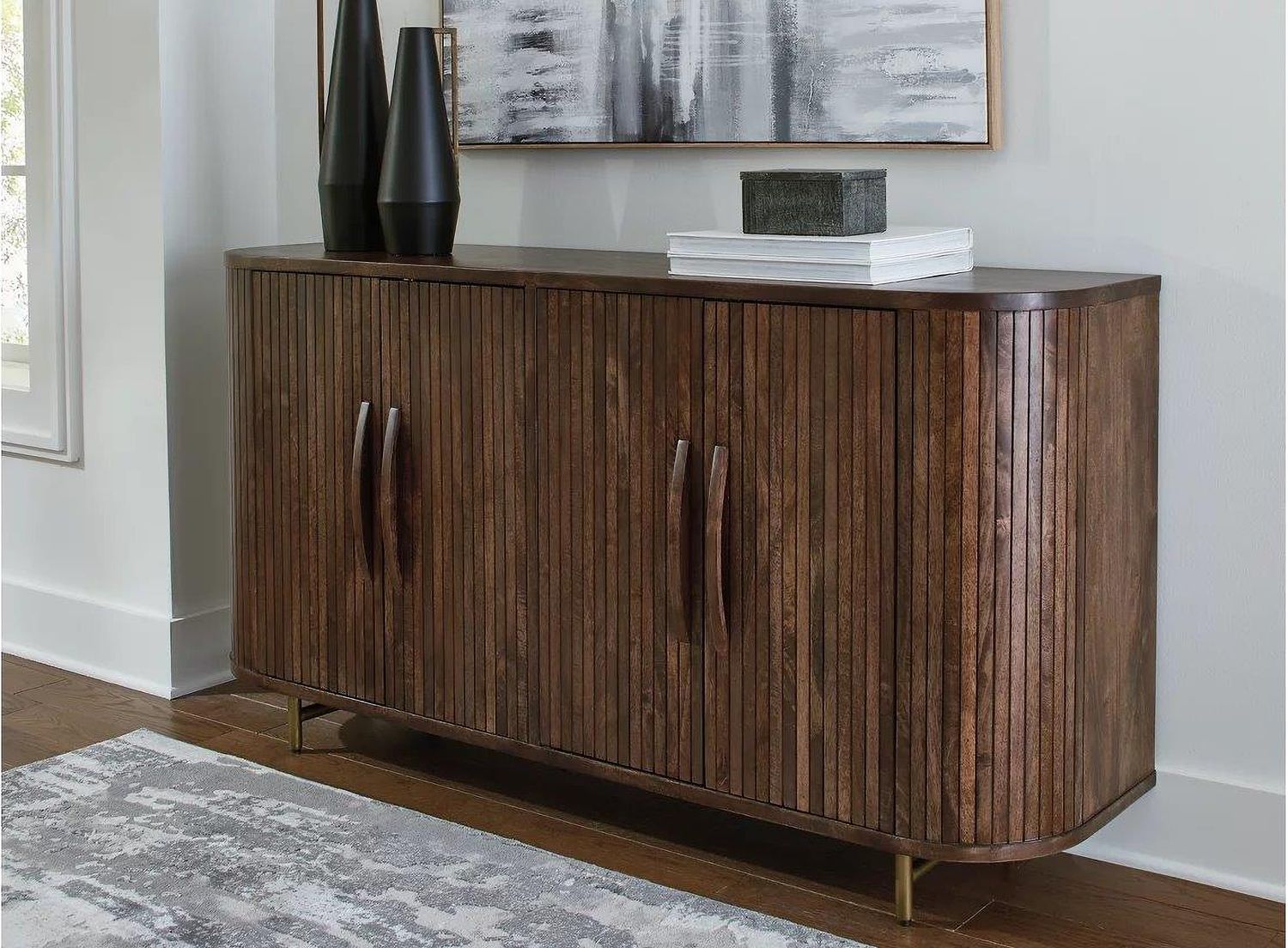 Amickly Accent Cabinet In Dark Brown A4000571